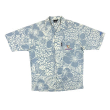 Load image into Gallery viewer, Early 00&#39;s KANGAROO POO &quot;Woolacombe Bay&quot; Embroidered Logo Hawaiian Floral Patterned Open Collar Shirt
