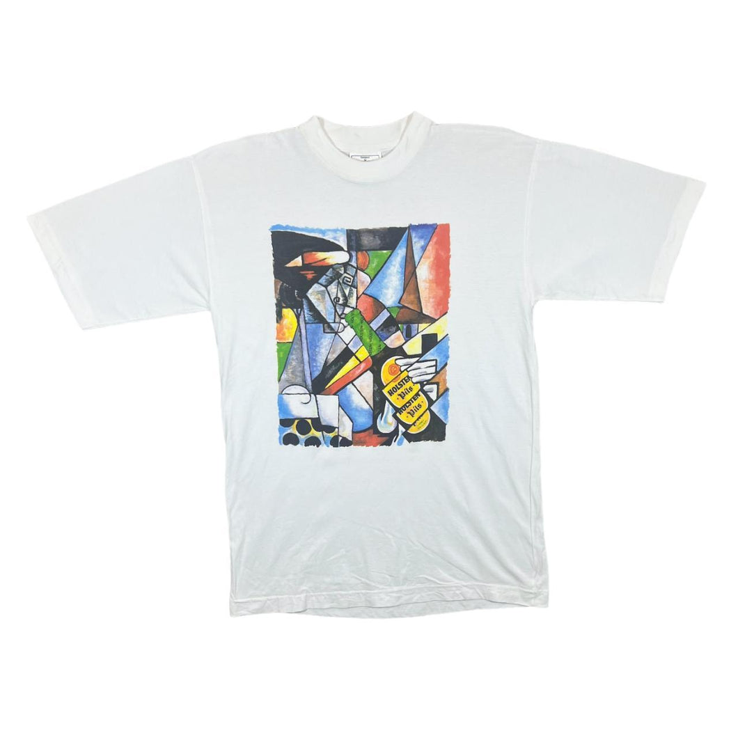 Vintage 90's HOLSTEN PILS Art Style Beer Graphic White T-Shirt