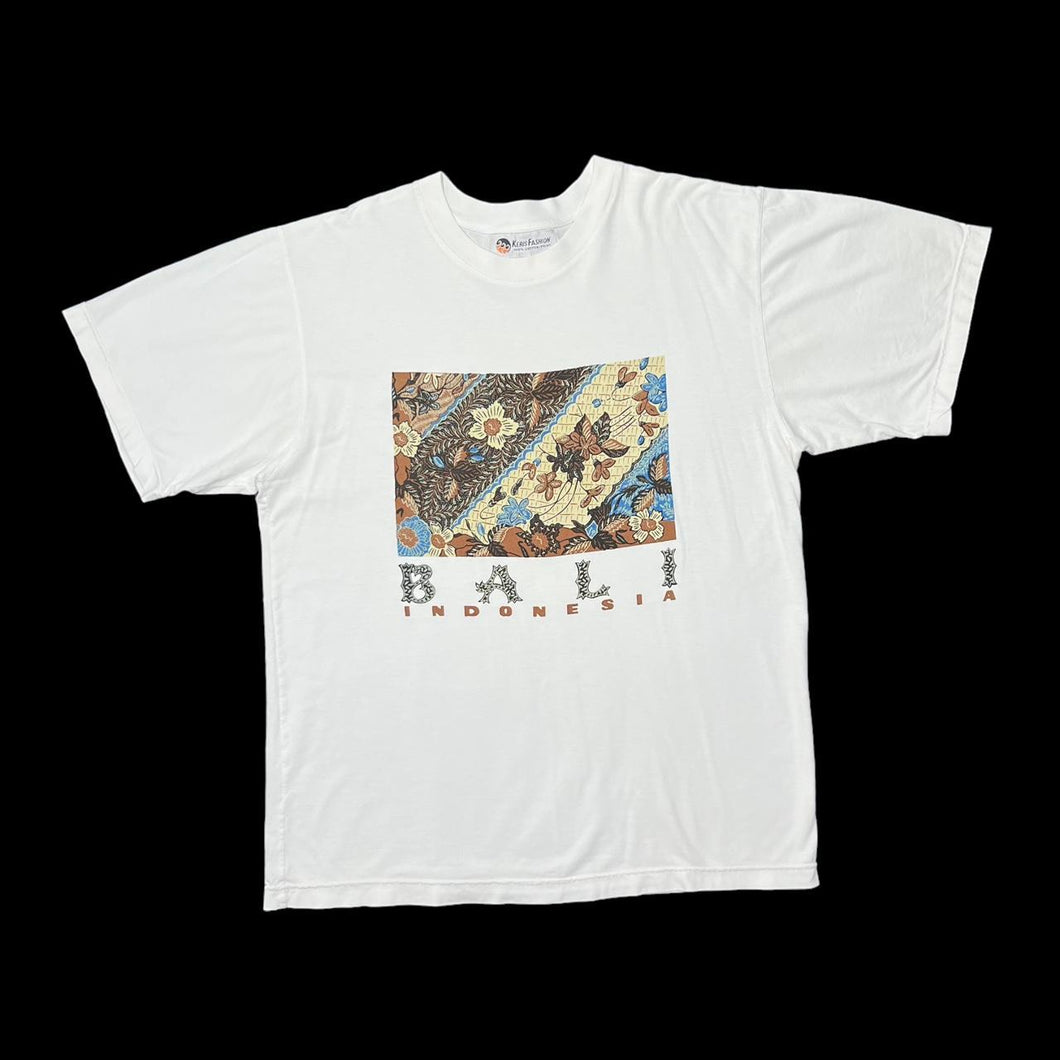 Early 00’s BALI “Indonesia” Art Souvenir Spellout Graphic T-Shirt