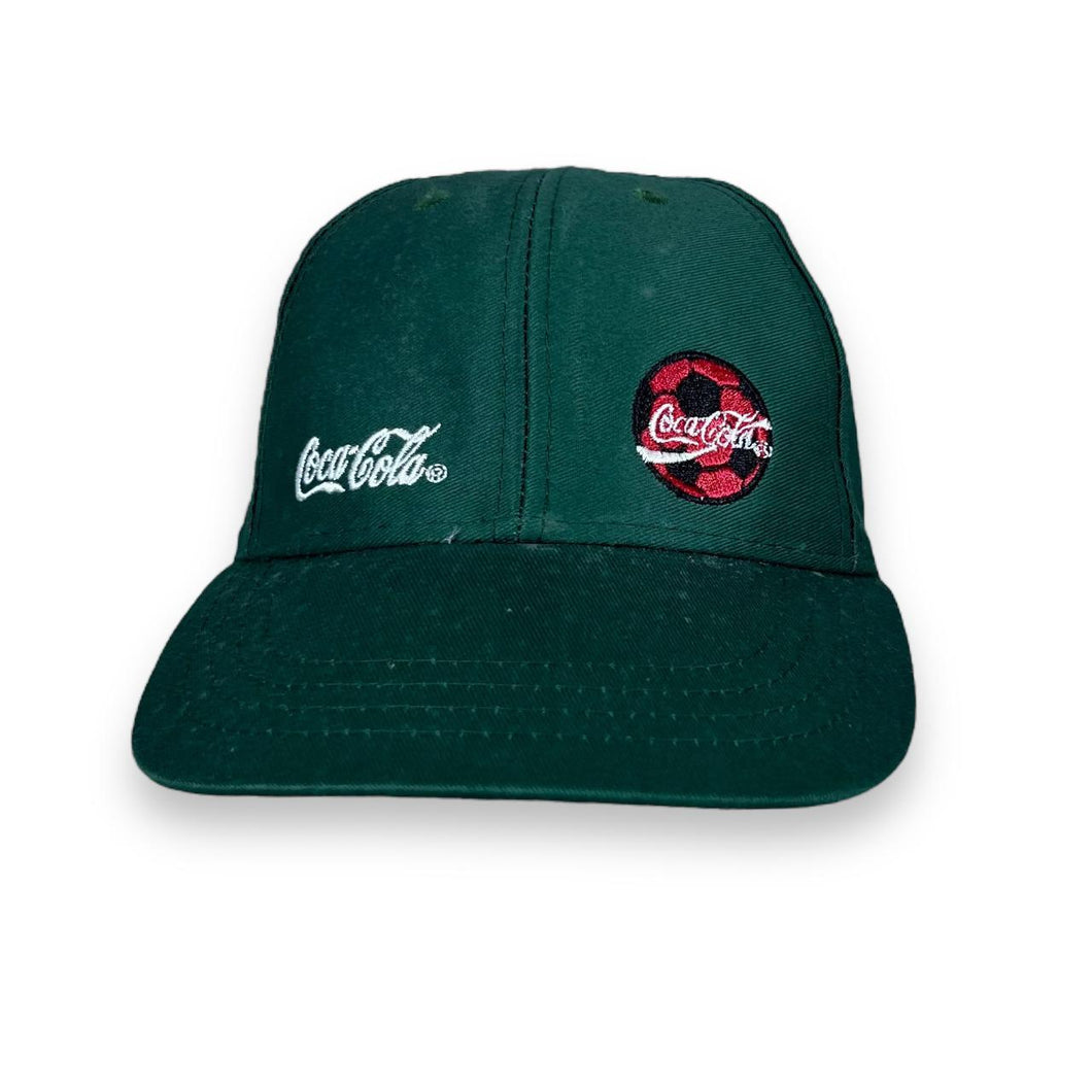 COCA COLA (1998) Football World Cup Embroidered Logo Green Baseball Cap