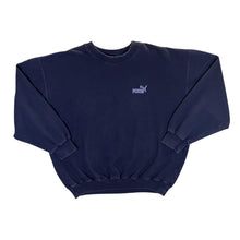 Load image into Gallery viewer, Vintage 90&#39;s PUMA Embroidered Mini Logo Navy Blue Crewneck Sweatshirt
