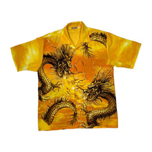 Load image into Gallery viewer, Early 00’s ALL THINGS Gothic Dragon All-Over Print Polyester Open Collar Shirt
