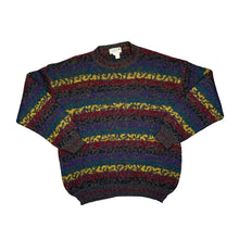 Load image into Gallery viewer, Vintage 90&#39;s GIANI MANNUCCI Made In Italy Grandad Patterned Alpaca Wool Acrylic Knit Crewneck Sweater Jumper
