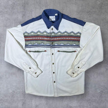 Load image into Gallery viewer, Vintage Man's World Of Fashion Cowboy Western Patterned Long Sleeve Cotton Shirt
