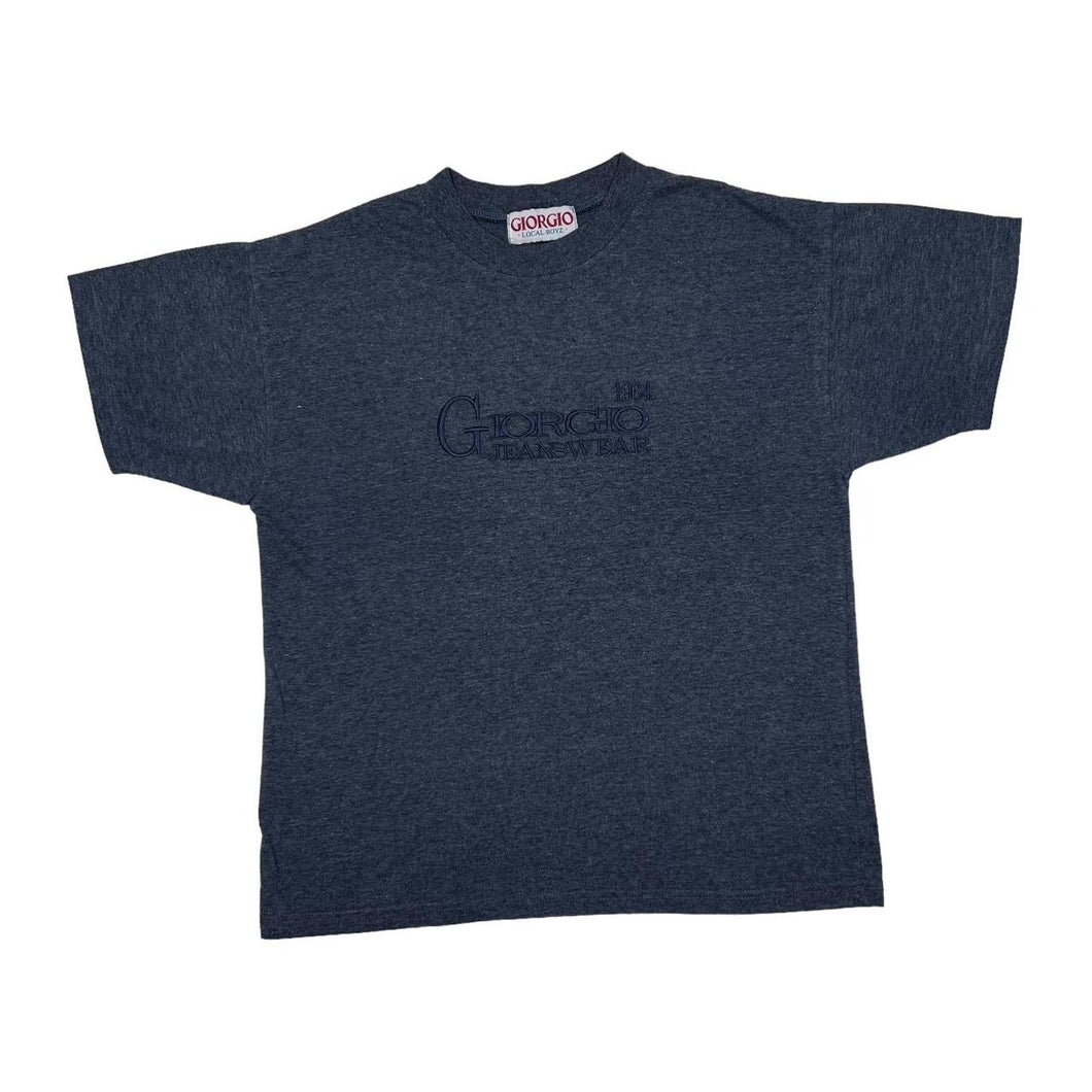 Early 00’s GIORGIO JEANSWEAR Local Boyz Embroidered Spellout Cotton T-Shirt