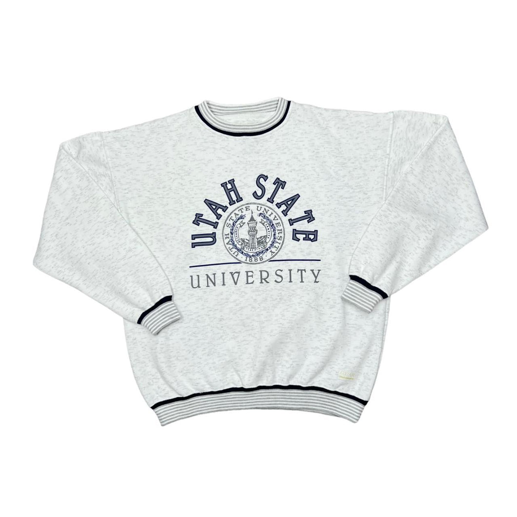 Vintage 90's Gear For Sports UTAH STATE UNIVERSITY College Souvenir Spellout Graphic Crewneck Sweatshirt