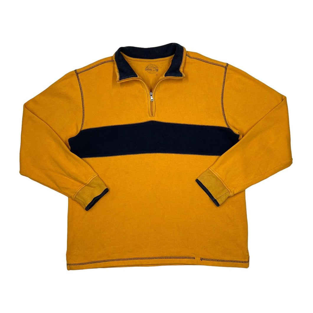 GAME DAY Classic Colour Block 1/4 Zip Pullover Sweatshirt
