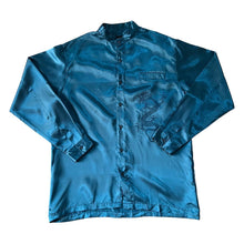Load image into Gallery viewer, Vintage City Wear Traditional Dragon Graphic Blue Silk Effect Long Sleeve Shirt
