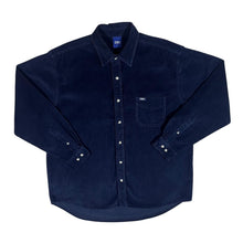 Load image into Gallery viewer, COTTON TRADERS Classic Navy Blue Corduroy Cord Long Sleeve Shirt
