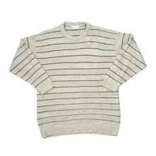 Load image into Gallery viewer, Vintage ST MICHAEL Marks &amp; Spencer Grandad Striped Patterned Acrylic Knit Crewneck Sweater Jumper
