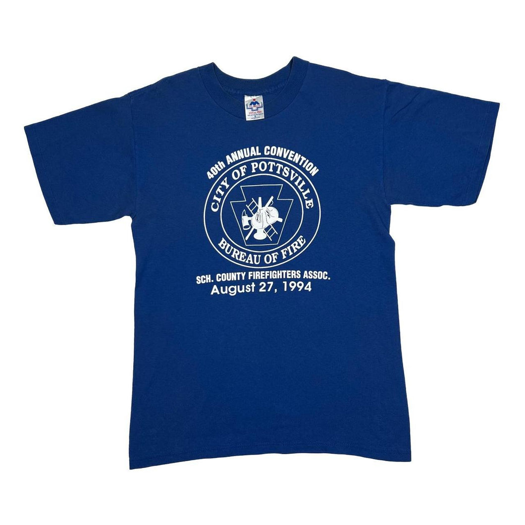 Vintage CITY OF POTTSVILLE (1994) “Bureau Of Fire” Firefighters Single Stitch T-Shirt