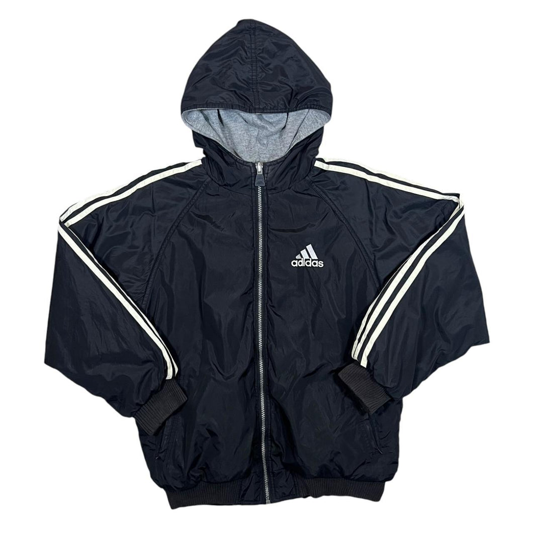 Vintage ADIDAS Embroidered Logo Spellout Reversible Hooded Jacket