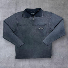 Load image into Gallery viewer, Early 00&#39;s Weird Fish Embroidered Logo Faded Grey-Black 1/4 Zip Pullover Sweatshirt
