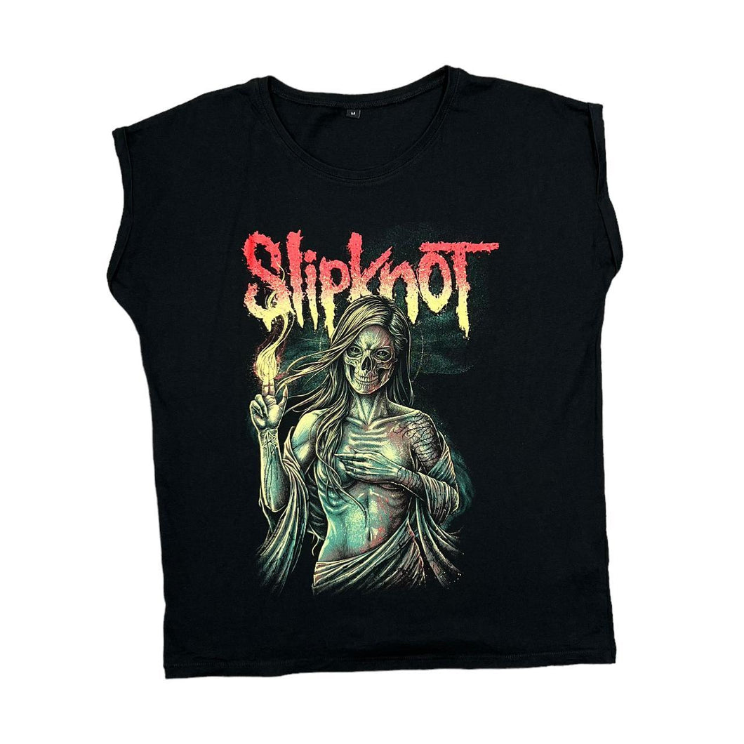 SLIPKNOT Gothic Logo Spellout Alternative Heavy Metal Band Sleeveless T-Shirt
