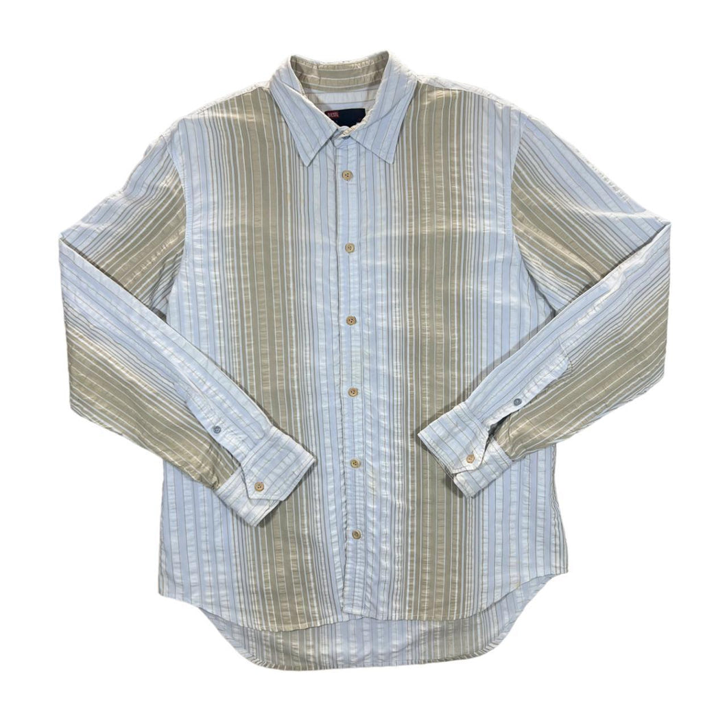 Early 00's DIESEL Multi Striped Y2K Long Sleeve Cotton Shirt