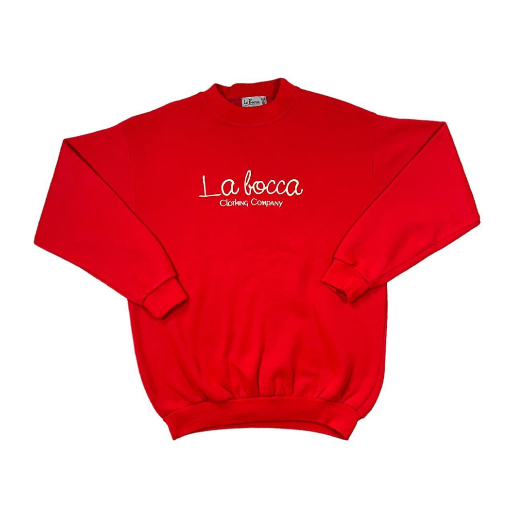 Vintage 90's LA BOCCA CLOTHING COMPANY Embroidered Logo Spellout Crewneck Sweatshirt