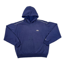 Load image into Gallery viewer, Early 00&#39;s UMBRO Classic Embroidered Mini Logo Faded Navy Blue Pullover Hoodie
