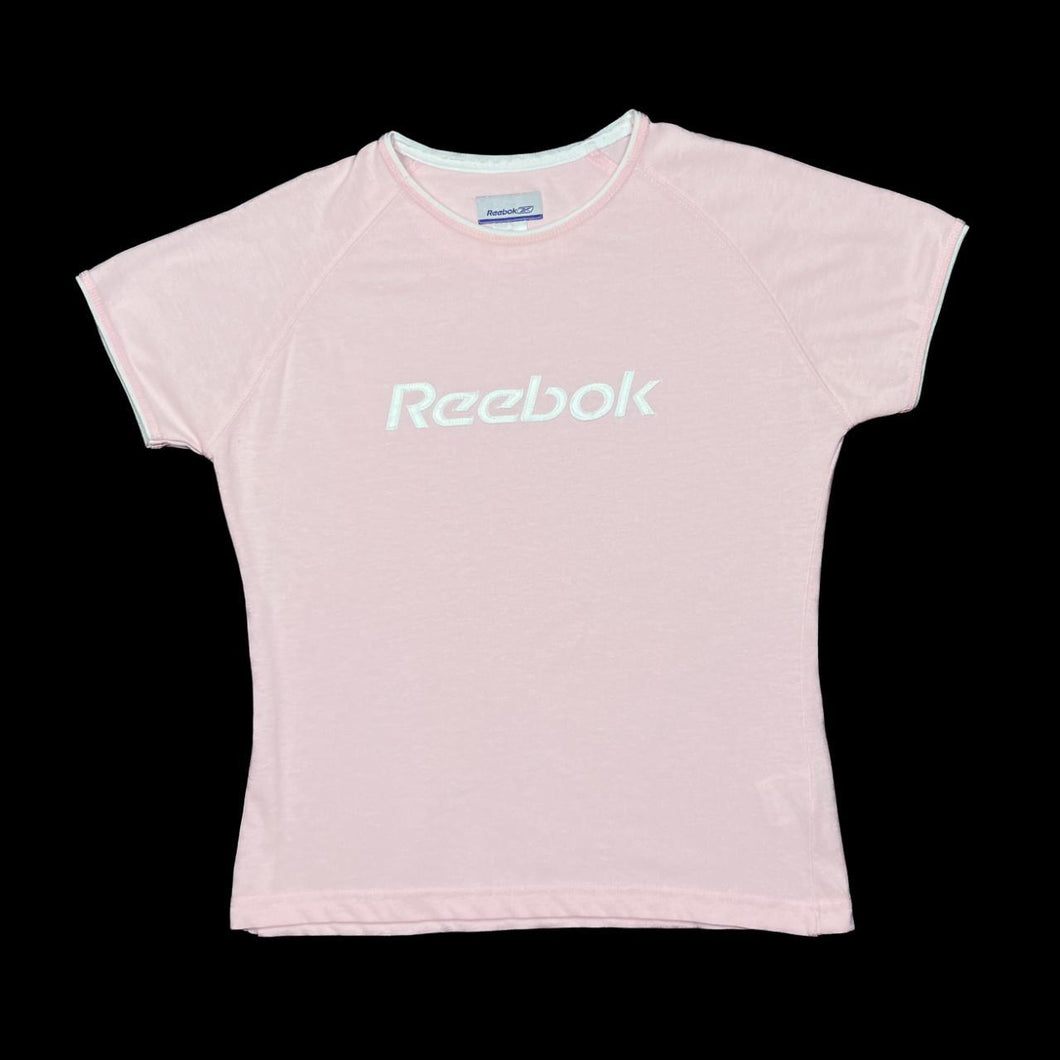 Early 00’s REEBOK Classic Embroidered Big Spellout Cotton T-Shirt