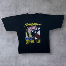 Load image into Gallery viewer, Vintage Stars &amp; Stripes "America's Cup Defense Team" Graphic Black T-Shirt
