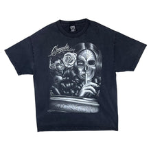 Load image into Gallery viewer, DGA &quot;Creepin&quot; Day Of The Dead Gothic Biker Graphic Black T-Shirt
