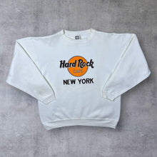 Load image into Gallery viewer, Vintage 90's Hard Rock Cafe "New York" Souvenir Logo Graphic White Sweatshirt

