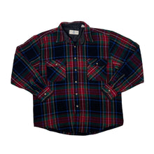 Load image into Gallery viewer, Vintage RIVER TRADER Lumberjack Tartan Plaid Check Acrylic Long Sleeve Flannel Shirt
