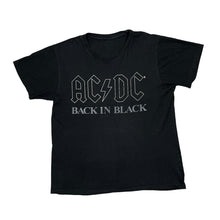 Load image into Gallery viewer, AC/DC &quot;Back In Black&quot; Classic Logo Spellout Graphic Hard Rock Band T-Shirt
