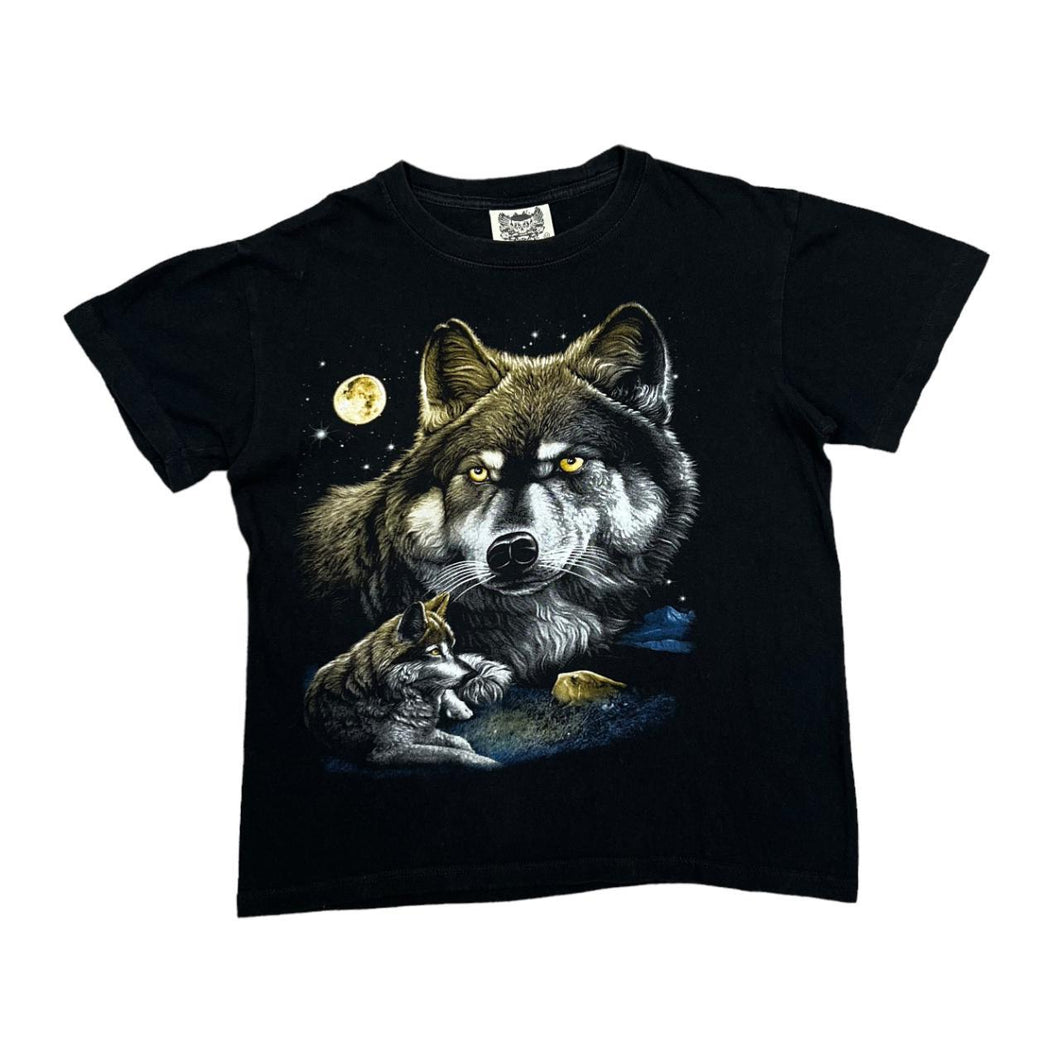 Early 00's MCS BOYC Wolf Animal Nature Wildlife Graphic T-Shirt
