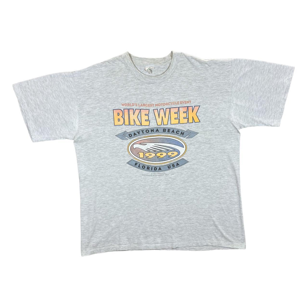 Vintage DAYTONA BEACH BIKE WEEK (1999) Florida USA Biker Souvenir Spellout Graphic T-Shirt