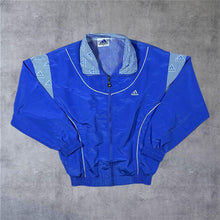 Load image into Gallery viewer, Vintage 90’s Adidas Blue Tape Spellout Windbreaker Tracksuit Jacket
