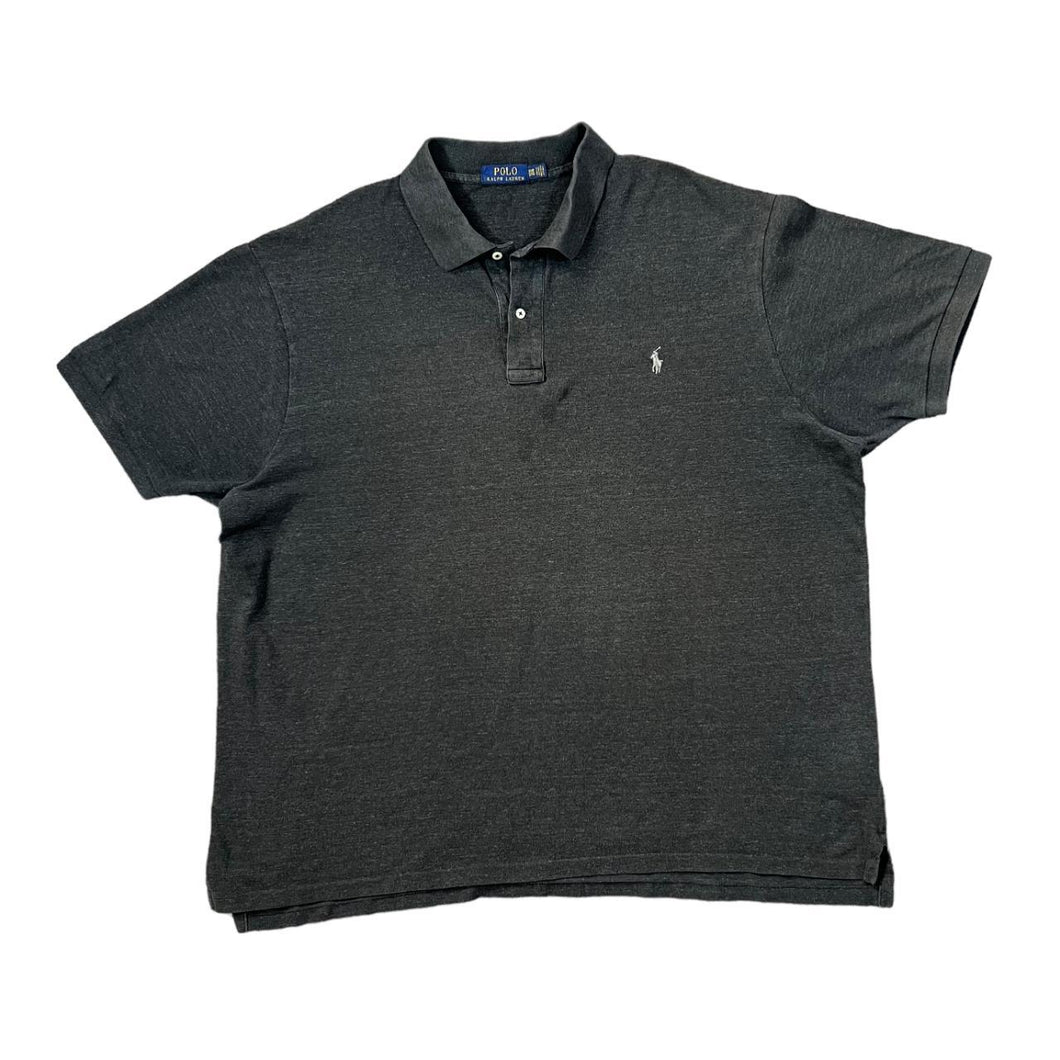 POLO RALPH LAUREN Classic Dark Grey Embroidered Mini Logo Short Sleeve Polo Shirt