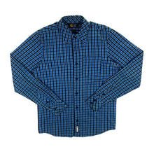 Load image into Gallery viewer, Carhartt Rugged Outdoor Wear Blue Black Check Long Sleeve Cotton Shirt

