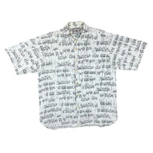 Load image into Gallery viewer, Vintage GIN TONIC Script Spellout Patterned Short Sleeve Flannel Shirt
