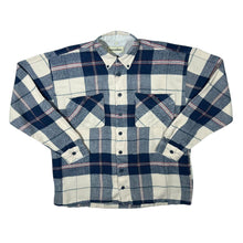 Load image into Gallery viewer, Vintage Exceltex Blue White Red Plaid Check Long Sleeve Flannel Shirt

