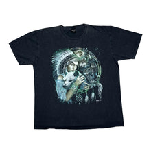 Load image into Gallery viewer, Vintage WILD Gothic Native American Wolf Spiritual Dream Catcher Graphic T-Shirt

