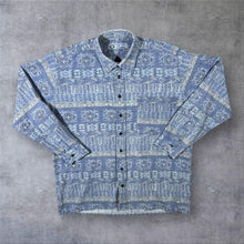 Load image into Gallery viewer, Vintage C&amp;A Blue Crazy Abstract Patterned Cotton Long Sleeve Shirt
