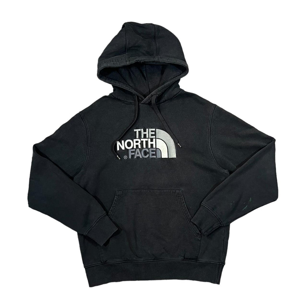 THE NORTH FACE TNF Classic Embroidered Big Logo Spellout Black Pullover Hoodie