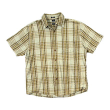 Load image into Gallery viewer, OAKLEY &quot;True Fit&quot; Surfer Skater Plaid Check Short Sleeve Cotton Shirt
