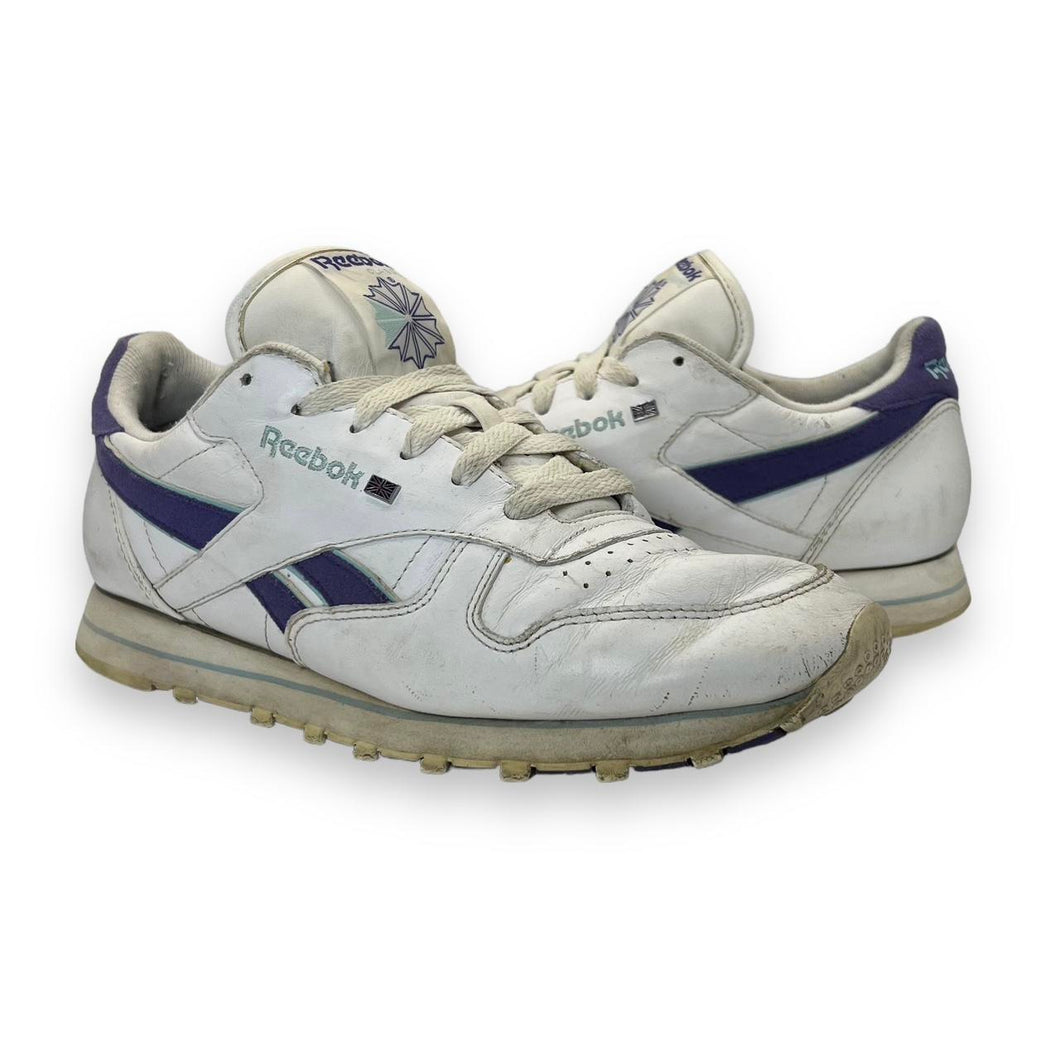 REEBOK Classics White Purple Sneakers Shoes Trainers