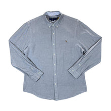 Load image into Gallery viewer, RALPH LAUREN &quot;Slim Fit&quot; Embroidered Mini Logo Grey Long Sleeve Button-Up Cotton Shirt
