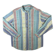 Load image into Gallery viewer, Vintage 90's DW Shop Aztec Crazy Patterned Long Sleeve Grandad Collared Shirt
