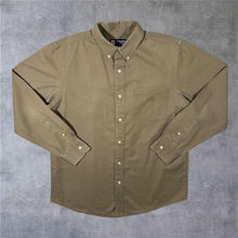 Load image into Gallery viewer, Early 00's Chaps Classic Brown Mini Pocket Logo Sleeve Button-Up Cotton Shirt
