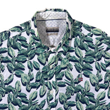 Load image into Gallery viewer, Napapijri Geographic &quot;Slim Fit&quot; Green Floral Patterned Long Sleeve Cotton Shirt
