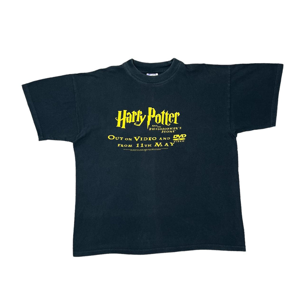 Early 00's HARRY POTTER & THE PHILOSOPHER'S STONE Video DVD Movie Promo Graphic T-Shirt