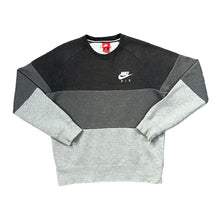 Load image into Gallery viewer, NIKE AIR Embroidered Mini Logo Colour Block Grey Crewneck Sweatshirt
