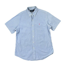 Load image into Gallery viewer, RALPH LAUREN "Custom Fit" Striped Embroidered Mini Logo Short Sleeve Cotton Shirt
