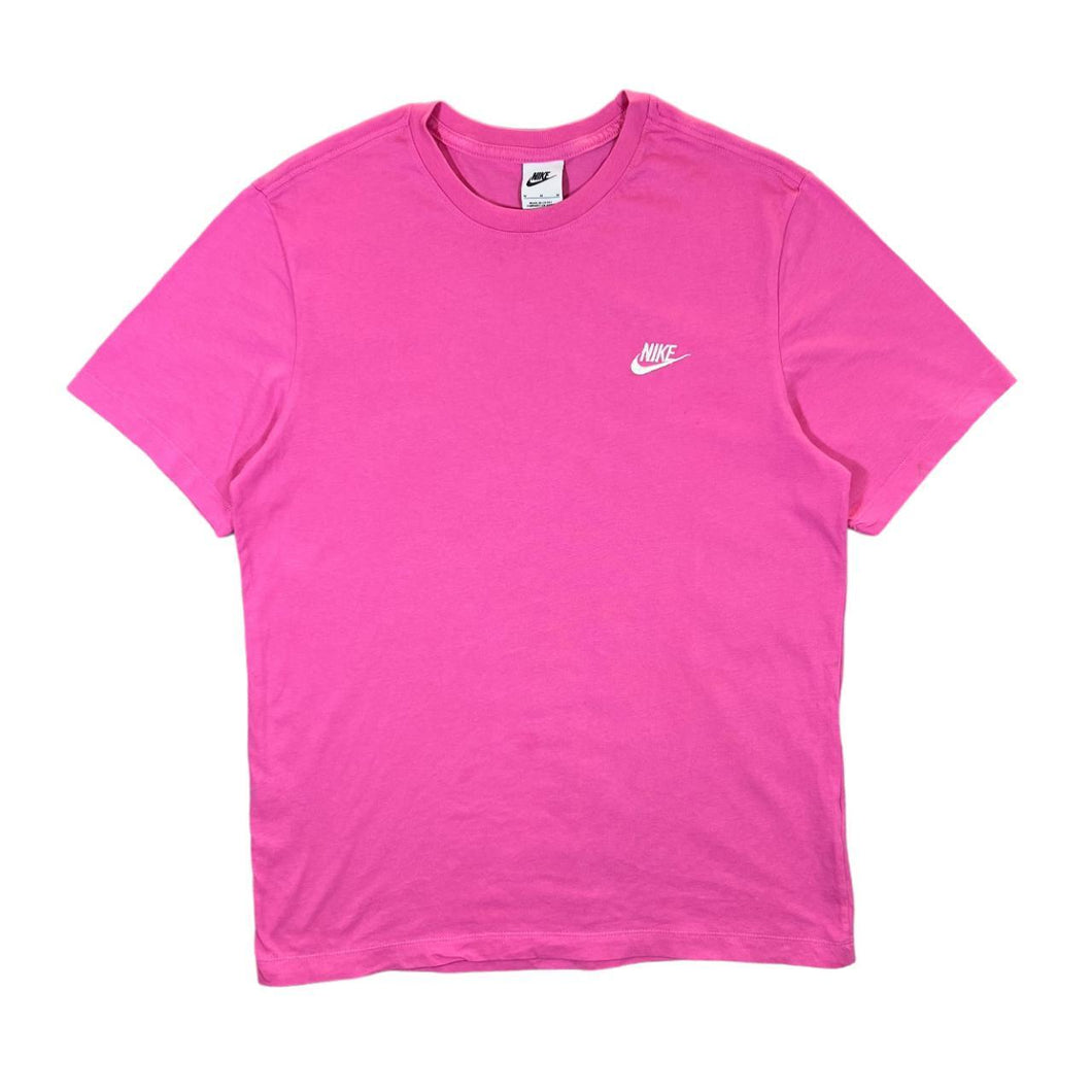 NIKE Classic Basic Embroidered Mini Logo Pink T-Shirt
