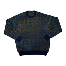 Load image into Gallery viewer, Vintage 90&#39;s JACQUES SIMENON ROMA Grandad Abstract Patterned Wool Knit Sweater Jumper
