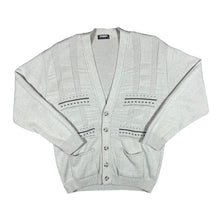 Load image into Gallery viewer, Vintage FUTURA Grandad Patterned Acrylic Made In UK Button Cardigan Sweater
