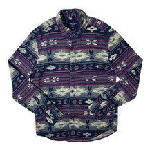 Load image into Gallery viewer, American Eagle Outfitters Aztec Patterned Long Sleeve Cotton Button-Up Shirt
